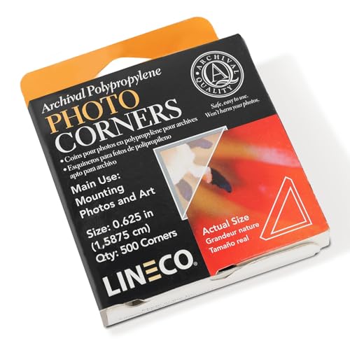 Lineco Polypropylene Photo Mounting Corners 500/Pkg-Clear .625" von Lineco