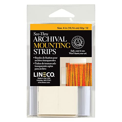 Lineco See-Thru Archival Mounting Strips 12/Pkg-4" von Lineco