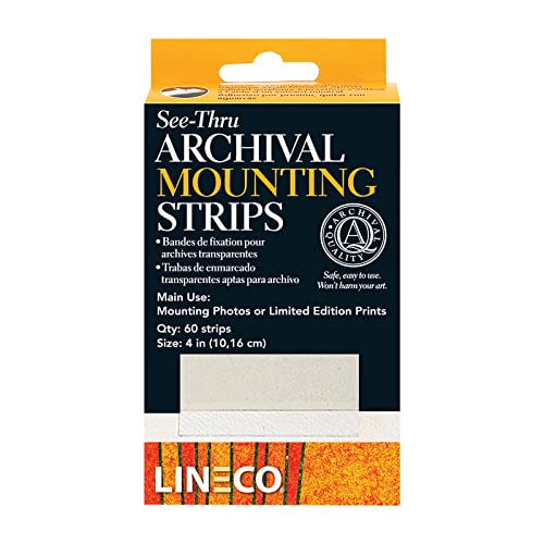 Lineco See-Thru Archival Mounting Strips 60/Pkg-4" von Lineco