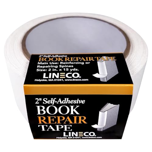 Lineco Self-Adhesive Book Repair Tape-White 2" X15yd von Lineco