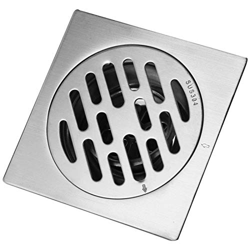 Linel Bodenablauf Duschablauf 100x100 Mm, Quadratisch Badablauf Ablaufdeckel Aussen Dusche Bodenablauf Geruchsneutral Edelstahl Abfluss Für Badezimmer, Toilette, Badewanne, Balkon von Linel