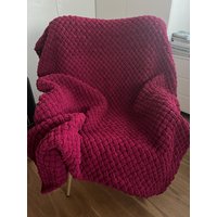Handgefertigte Grobstrick Decke von LinellaDesign