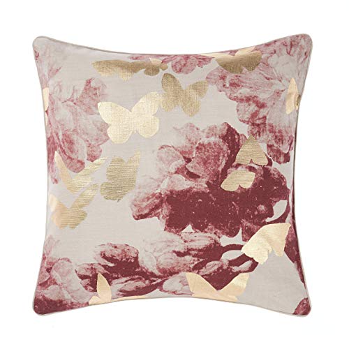 Linen House Floraine Kissen mit Polyester-Füllung, Mehrfarbig, 48 x 48cm von Linen House