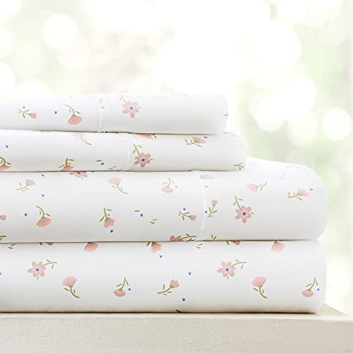 Linen Market 4-teiliges Queen-Bettwäsche-Set (rosa Blumenmuster) – Schlafen Sie Besser als je zuvor mit diesen ultraweichen und kühlenden Bettlaken für Ihr Queen-Size-Bett, Tiefe Taschen, passend für von Linen Market