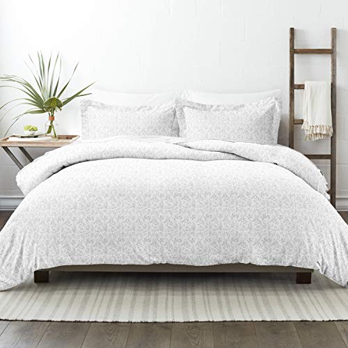 Linen Market Bettbezug-Set, Burst of Vine, hellgrau, 3-teilig, King-Size-Bett von Linen Market