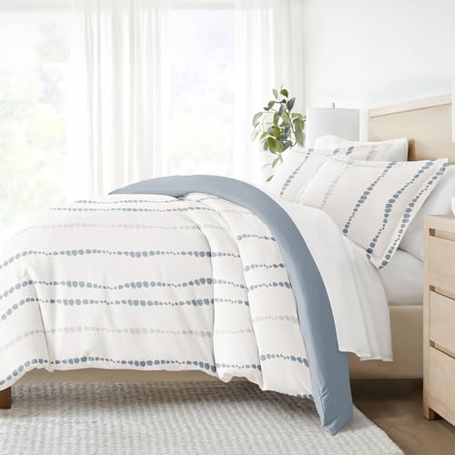 Linen Market Premium Ultra Soft Pattern 3 Piece Reversible Bettbezug-Sets, Mikrofaser, Urban Vibe Navy, Twin/Twin Extra Long von Linen Market