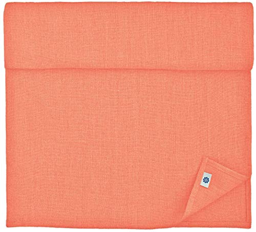 Linen & Cotton Tischläufer Stoff Tischband Tischdeko Hygge 100% Leinen, Coral Rosa (40 x 130 cm) Klein Rechteckig Läufer Tisch Couchtisch für Home Küche Party Brunch Weihnachten von Linen & Cotton