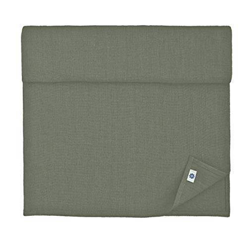 Linen & Cotton Tischläufer Stoff Tischband Tischdeko Hygge 100% Leinen, Grau (40 x 150 cm) Rechteckig Läufer Tisch Esstisch Deko für Home Küche Abendessen Brunch Weihnachten von Linen & Cotton