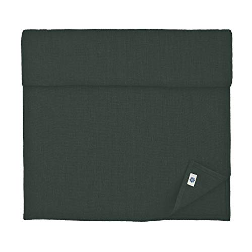 Linen & Cotton Tischläufer Stoff Tischband Tischdeko Hygge 100% Leinen, Schwarz (40 x 130 cm) Klein Rechteckig Läufer Tisch Couchtisch für Home Küche Party Brunch Weihnachten von Linen & Cotton