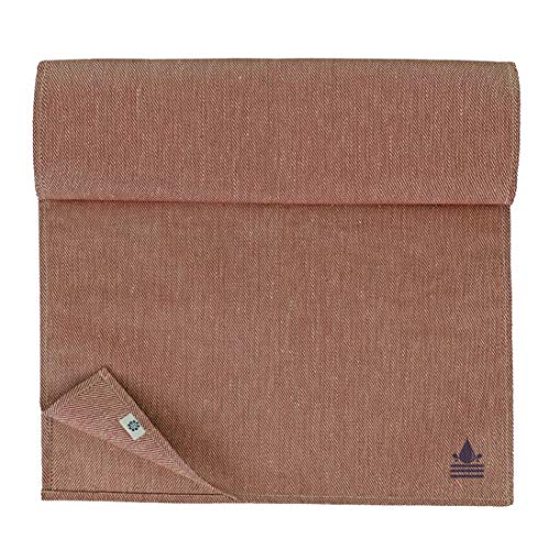 Linen & Cotton Tischläufer Stoff Wasserdicht Fleckschutz Pflegeleicht Pietro -100% Leinen, Bordeaux Rot (47 x 250 cm) Läufer Tisch Decke Gartentisch Biertisch für Garten Outdoor Restaurant von Linen & Cotton