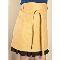 Leinen Halbschürze Natürliche Gelbe Küchenschürze von LinenAndTailor