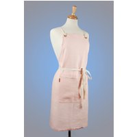 Rosa Leinenschürze Verstellbare Küchenschürze Mit Vollständiger Abdeckung von LinenAndTailor
