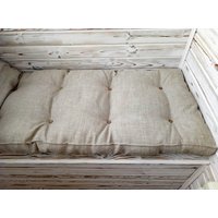 Sitzkissen Und Stuhlkissen Nach Maß, Indoor Outdoor, Mit Bindeband, Stuhlkissen, Küchenkissen Maß von LinenBYSophie