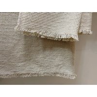Leinen Baumwolle - Badezimmer Handtücher Set - Waffel Leinen - Saunatücher - Spa Handtücher - Geschenk - Gewaschenes Textur Gewebtes Handtuch von LinenBloomShop