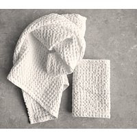 Leinen Waffeltuch - Badetuch - Set Badetücher - Hand, Gesichts Leinentücher - Cremeweißes Leinen-Badetuch - Spa Handtuch - Babyhandtuch von LinenBloomShop