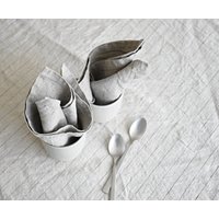 Natürliches Leinen - Handgemachte Leinenservietten - Weiche Servietten - Gewaschene Tischservietten - Café-Servietten - Individuelle Farben - Menge von LinenBloomShop