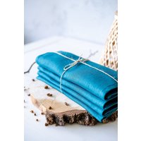 Ozeanblaues 2Er Oder 4Er Set Leinen Tischsets Aus Bio von LinenGardenArt
