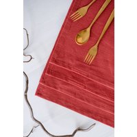 Red Ochre Leinen Tischsets Set Von 6 Oder 2 Aus Bio von LinenGardenArt