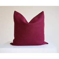 Erweichter Leinen Kissenbezug Handgemachtes Dekokissen, 27 Farben von LinenHandmadeStudio