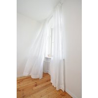 Handgefertigtes Gardinen-Set Semi-Sheer Stangenvorhänge von LinenHandmadeStudio