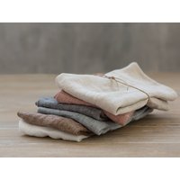 Leinen-Servietten Aus Gewaschenem Leinen in Weißer Farbe 42 X cm | 42 cm Im Set 4-6-8-10 Hochzeit Servietten. Exclusive Gewaschene Leinenservietten von LinenHomeDecor