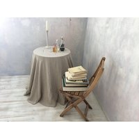 Leinen Tischdecke-Runde Tischdecke-Extra Große Runde Tischdecke in Natürlicher Farbe - Tischwäsche-Tischdecke-Gewaschenes Tischdecke von LinenHomeDecor