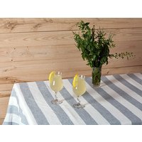 Leinen Tischdecke-Tischdecke-Tischwäsche-Leinen Tischdecke-Große Tischdecke in Grau Blau Und Weiß Farbe-Breite 150cmxbenutzerdefinierte Länge von LinenHomeDecor