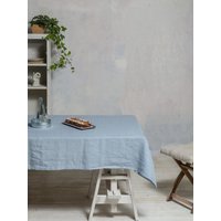 Leinen Tischdecke-Tischdecke-Tischwäsche-Blau Grau Tischdecke-Washed Linen Tischdecke - Breite 55"(140 cm X Benutzerdefinierte Länge von LinenHomeDecor