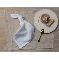 Leinen Tischsets - Gestreifte Tischsets-Gewaschenes Tischsets 37cm X 45cm Set Von 2-3-6 von LinenHomeDecor