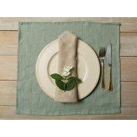 Leinen Tischsets - Gewaschenes Tischsets 14, 5 "' X 17, 7 | 37 cm 45 cm Set Von 2-4-6 von LinenHomeDecor