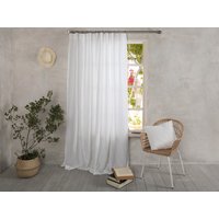Individueller Leinenvorhang Mit Riffelband - Breite 80 cm X Länge Nach Kundenwunsch von LinenHomeDecor