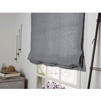 Raffrollo/Aus Leinen in Der Farbe Graphite von LinenHomeDecor
