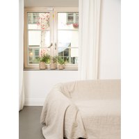 Schnittmuster Couch Abdeckung Leinen Natürliche Sofa Leinenwurf Große Bettdecke Slipcover Bett Weihnachtsgeschenk von LinenHygge