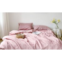 4Er Set Stone Washed Leinenbettwäsche, Rot-Weiß Gestreift 4Er Set Stone Washed Leinenbettwäsche, Rot-Weiß Gestreift von LinenLegend