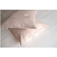 Leinen Kissenbezüge 2Er Set Rosa Pfirsich Blush Pink Vegane Dekokissen Besticktes Kinderzimmer Raumdekor von LinenLifeIdeas