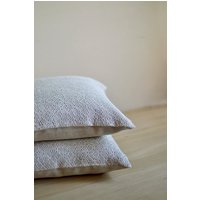 Leinen Kissenbezug Weiß Grau Bezug Strick Home Decor Kissen Dekorativer Fall Natürliches Werfen Mutter Geschenk von LinenLifeIdeas