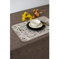 Natürliche Leinen Tischsets Set Von 2, 4, 6 Rustikale Gedeck Keine Kunststoff Tisch Dekor Matten Reversible Kaffeeliebhaber Geschenk von LinenLifeIdeas
