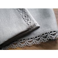 Natur Handtücher Mit Spitze Eco Küche Dekor Geschirrtücher Badwäsche Set 2 Cottage Tan Nachhaltiges Wohnen 16x28 von LinenLifeIdeas