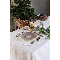 Runde Leinen Tischsets Besonderes Ereignis Abendessen Natürliche Rustikale Bauernhaus Set 4 Matten Reversible Tischwäsche Hochzeit Gedeck von LinenLifeIdeas