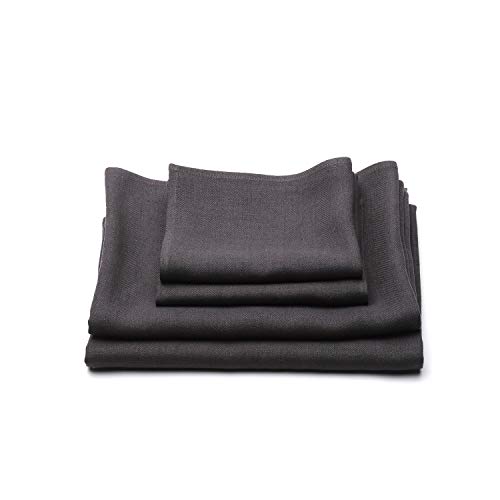 LinenMe 02565 Handtuch-Set, 2 große Handtücher und 2 Handtücher, grau von LinenMe