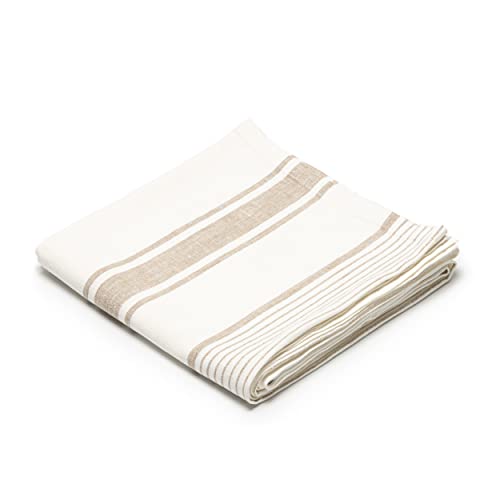 LinenMe 132 x 320 cm Graues Leinen-Tischtuch Tuscany 0152210 von LinenMe