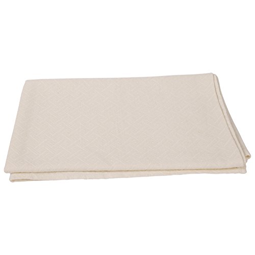 LinenMe 73 x 124 cm Grauweißes Leinen-Badetuch Rhombus Damast 0160602 von LinenMe