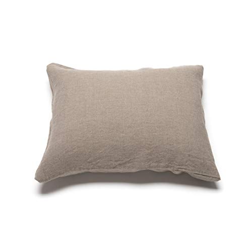 LinenMe Kissenbezug 80x80 Leinen - Luxuriöse Kopfkissenbezug 100% Leinen - Gewaschene Leinen Bettwäsche Antiallergische - Pillow Case - Natural von LinenMe