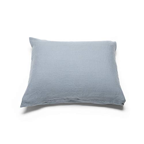 LinenMe Kissenbezug 40x80 Leinen - Luxuriöse Kopfkissenbezug 100% Leinen - Gewaschene Leinen Bettwäsche Antiallergische - Pillow Case - Schiefer Blau von LinenMe