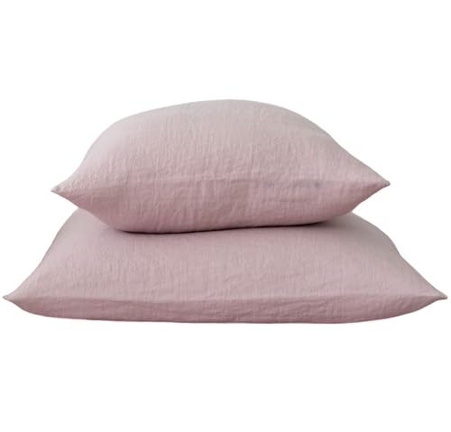 LinenMe Kissenbezug 50x60 Leinen 2er Set - Luxuriöse Kopfkissenbezug 100% Leinen - Gewaschene Leinen Bettwäsche Antiallergische - Pillow Case von LinenMe