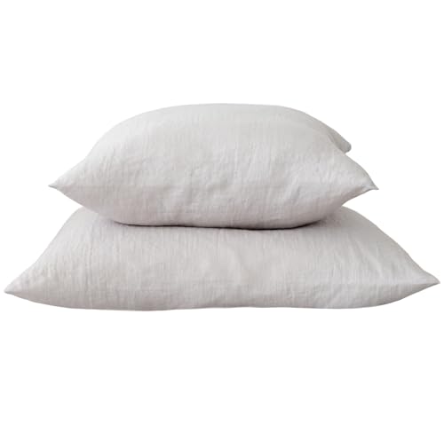 LinenMe Kissenbezug 50x70 Leinen 2er Set - Luxuriöse Kopfkissenbezug - Gewaschene Bettwäsche Antiallergische - Pillow Case von LinenMe