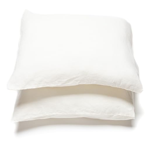LinenMe Kissenbezug 50x80 Leinen 2er Set - Luxuriöse Kopfkissenbezug 100% Leinen - Gewaschene Leinen Bettwäsche Antiallergische - Pillow Case von LinenMe