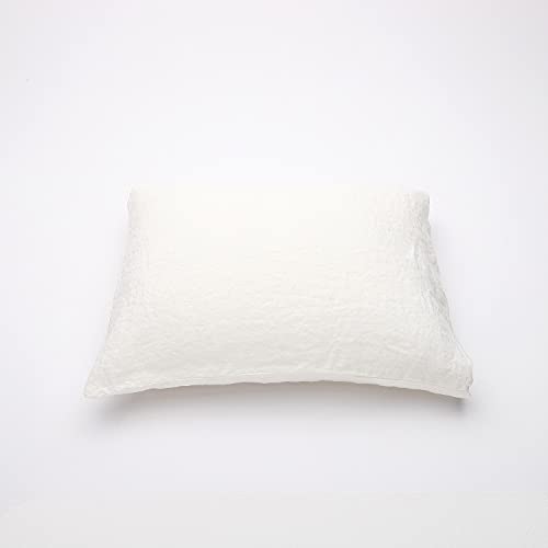 LinenMe Kissenbezug aus Leinen, gewaschen, gebrochenes Weiß, gebrochenes weiß, 65 x 65 cm 0296503 von LinenMe