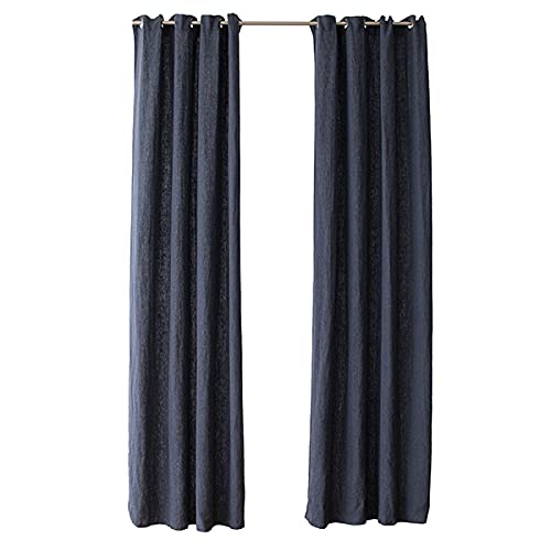 LinenMe Leinen Vorhänge mit Ösen Terra - Gardinen Leinen 100% - Natürliche leinenvorhänge für Fenster Schlafzimmer Wohnzimmer - Anthrazit von LinenMe