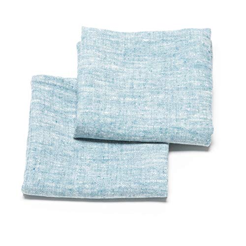 LinenMe Set aus 2 Geschirrtüchern aus Blaue Marine Francesca Linen, 46 x 65 cm, Badewäsche, europäisches Leinen, Maschinenwäsche, Super saugfähig von LinenMe